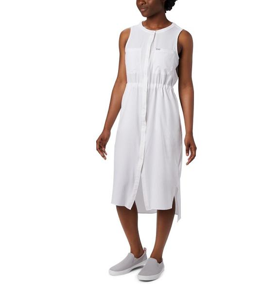 Columbia PFG Tamiami Dresses White For Women's NZ43789 New Zealand